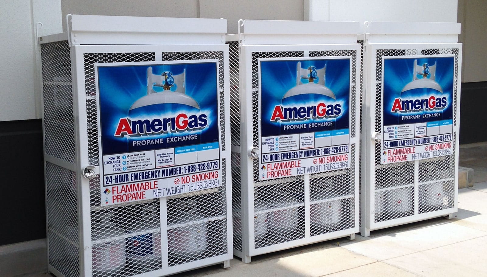 Cages for Propane Tank Exchange.