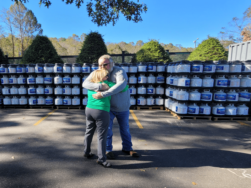 The AmeriGas team was able to mobilize quickly for the cause, coordinating, filling, and distributing more than 1,300 propane cylinders to communities affected by Hurricane Helene.