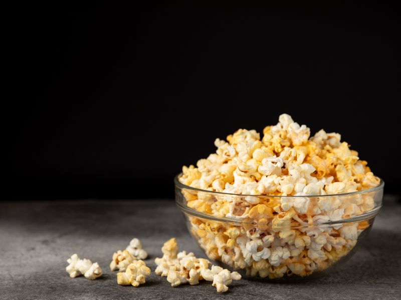 Grilled Popcorn in a Bowl