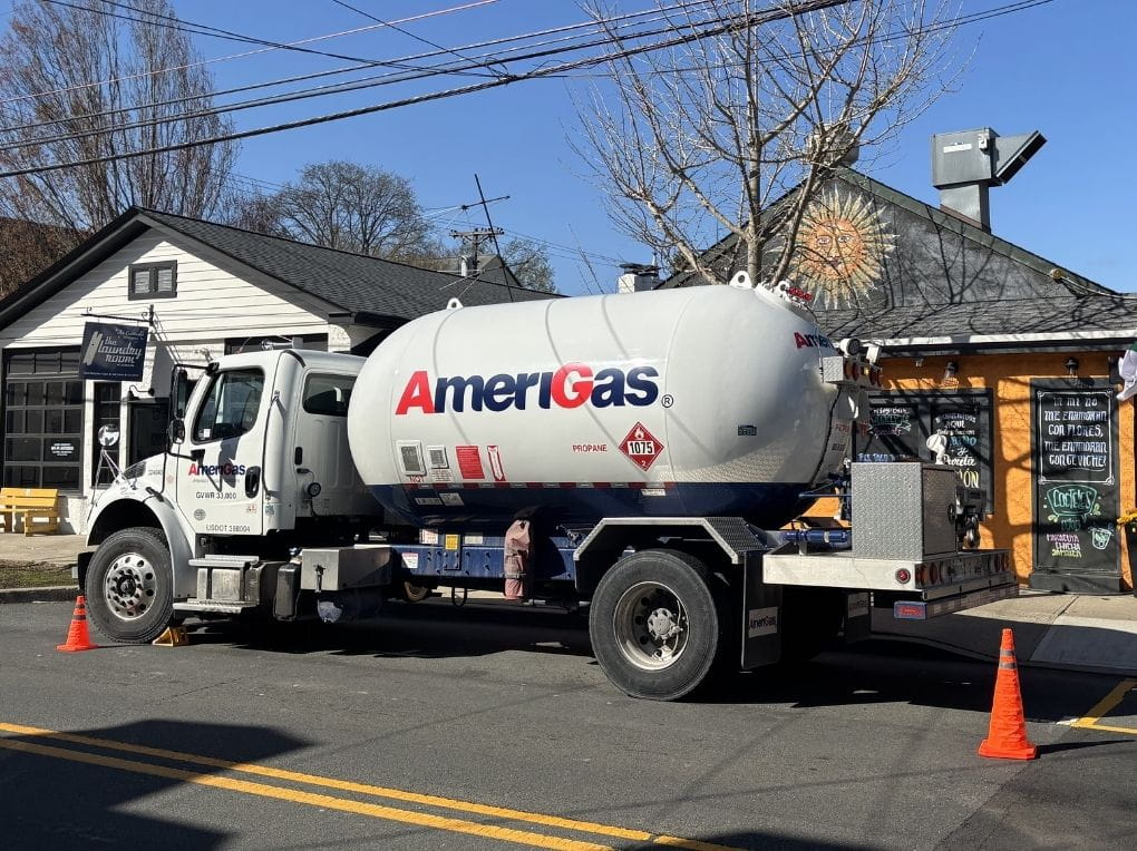 AmeriGas making a propane delivery to a local business