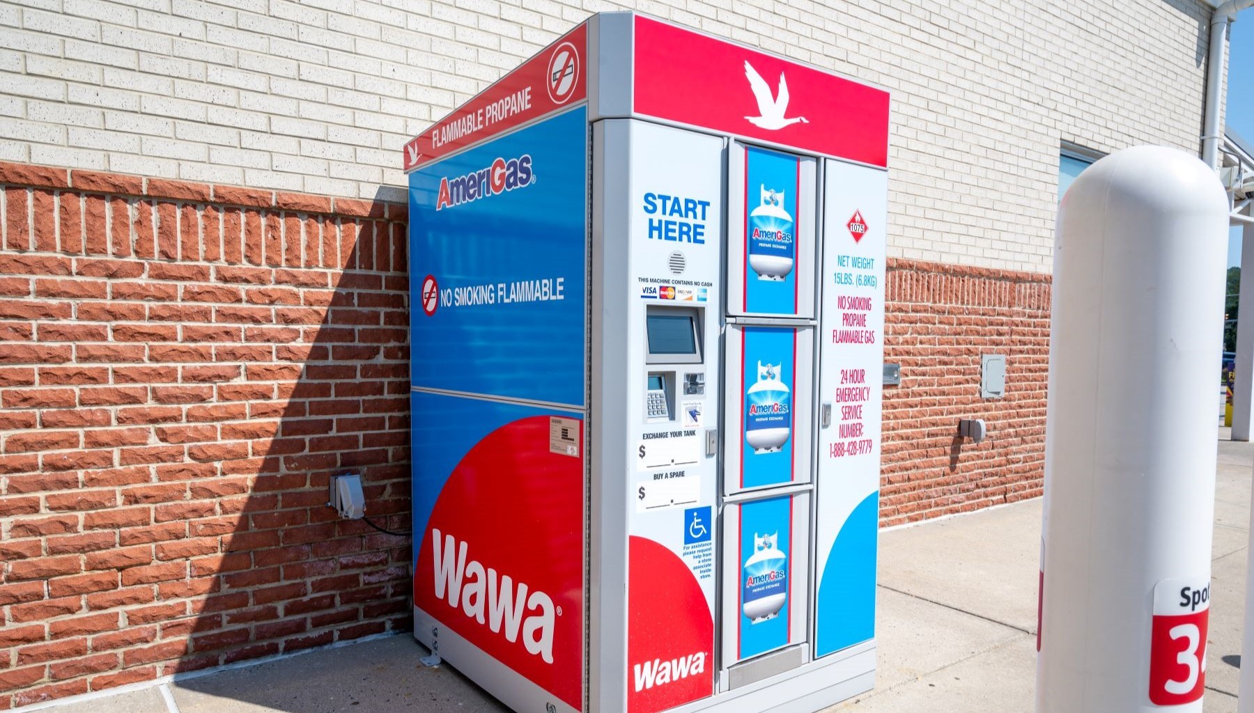 AmeriGas propane grill tank exchange vending machine at a Wawa