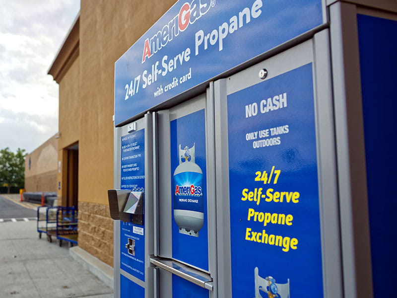 Self-Serve propane tank exchange.