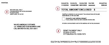 AmeriGas Standard Invoice - Total Amount Enclosed Example